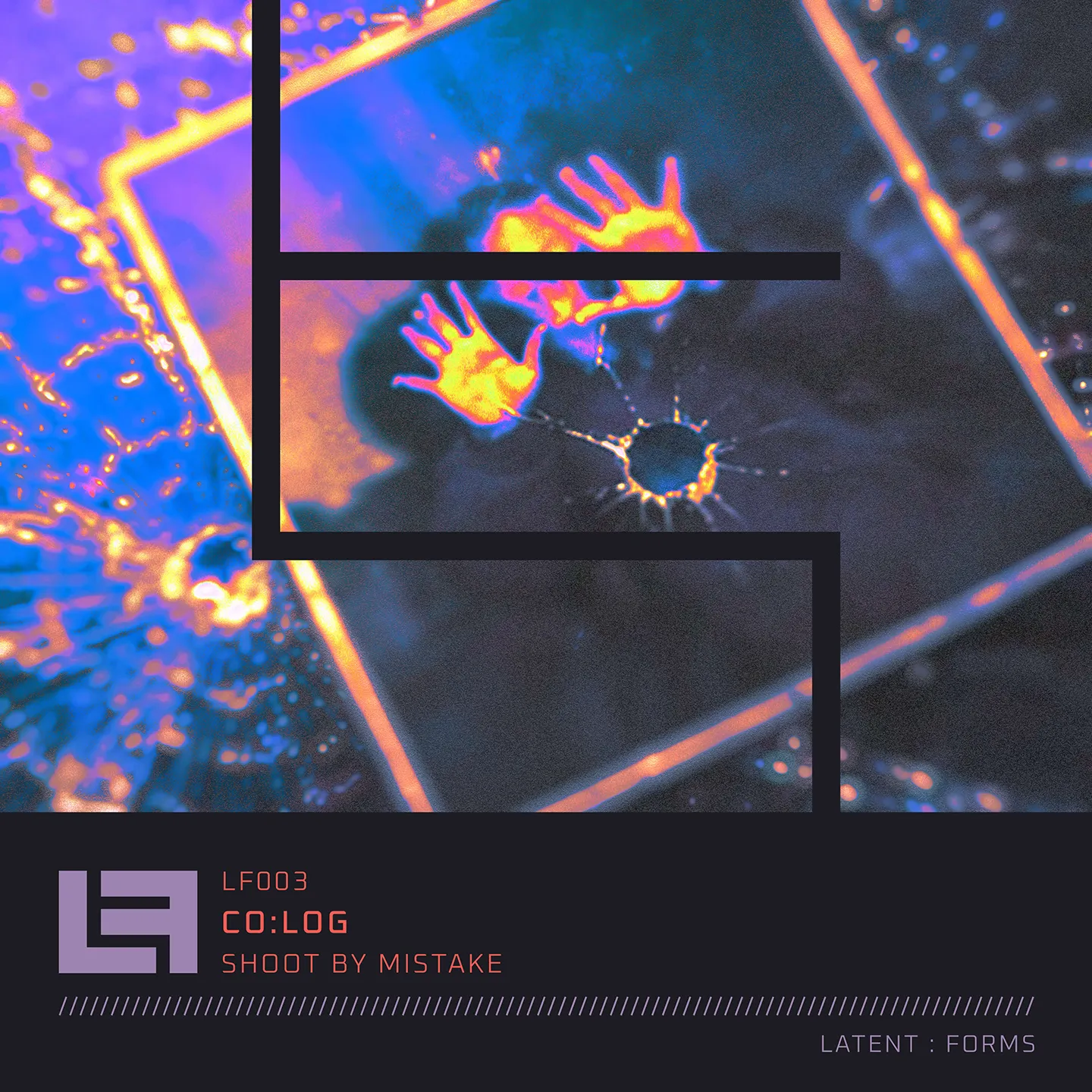 Digital album cover for the CO:LOG "Shoot By Mistake EP" release on Latent : Forms.